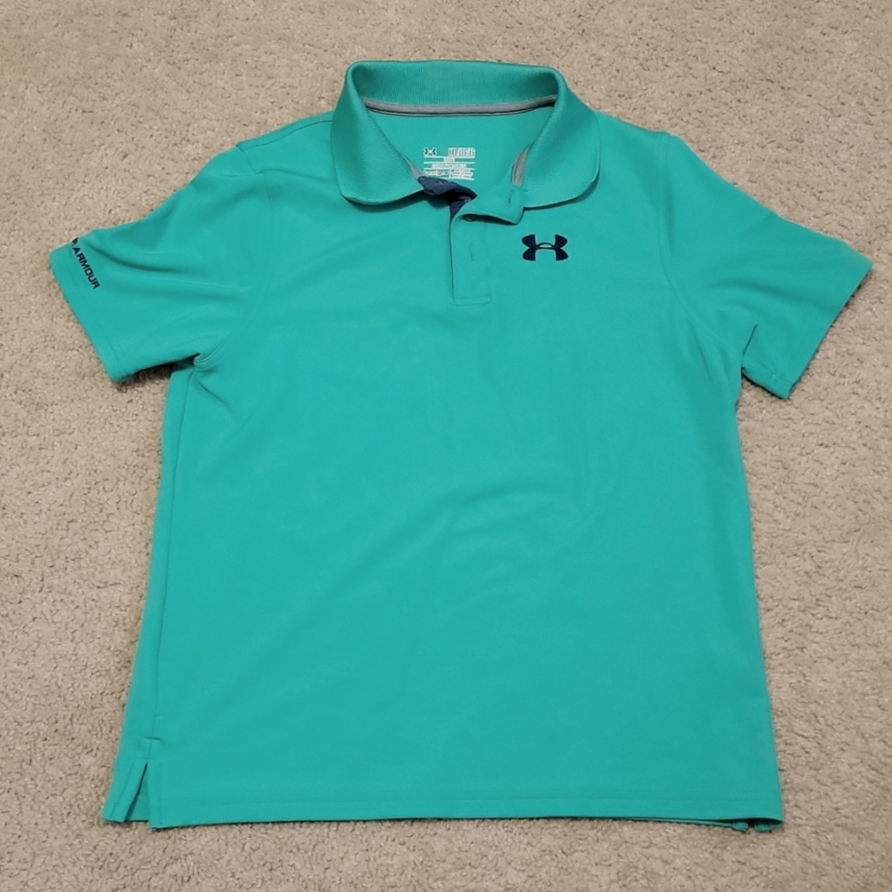 Boys Green Under Armpur collard shirt